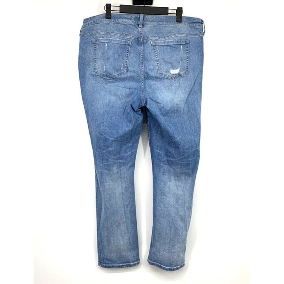 Torrid Jeans Boyfriend Straight Stretch Blue Distressed - Picture 9 of 13